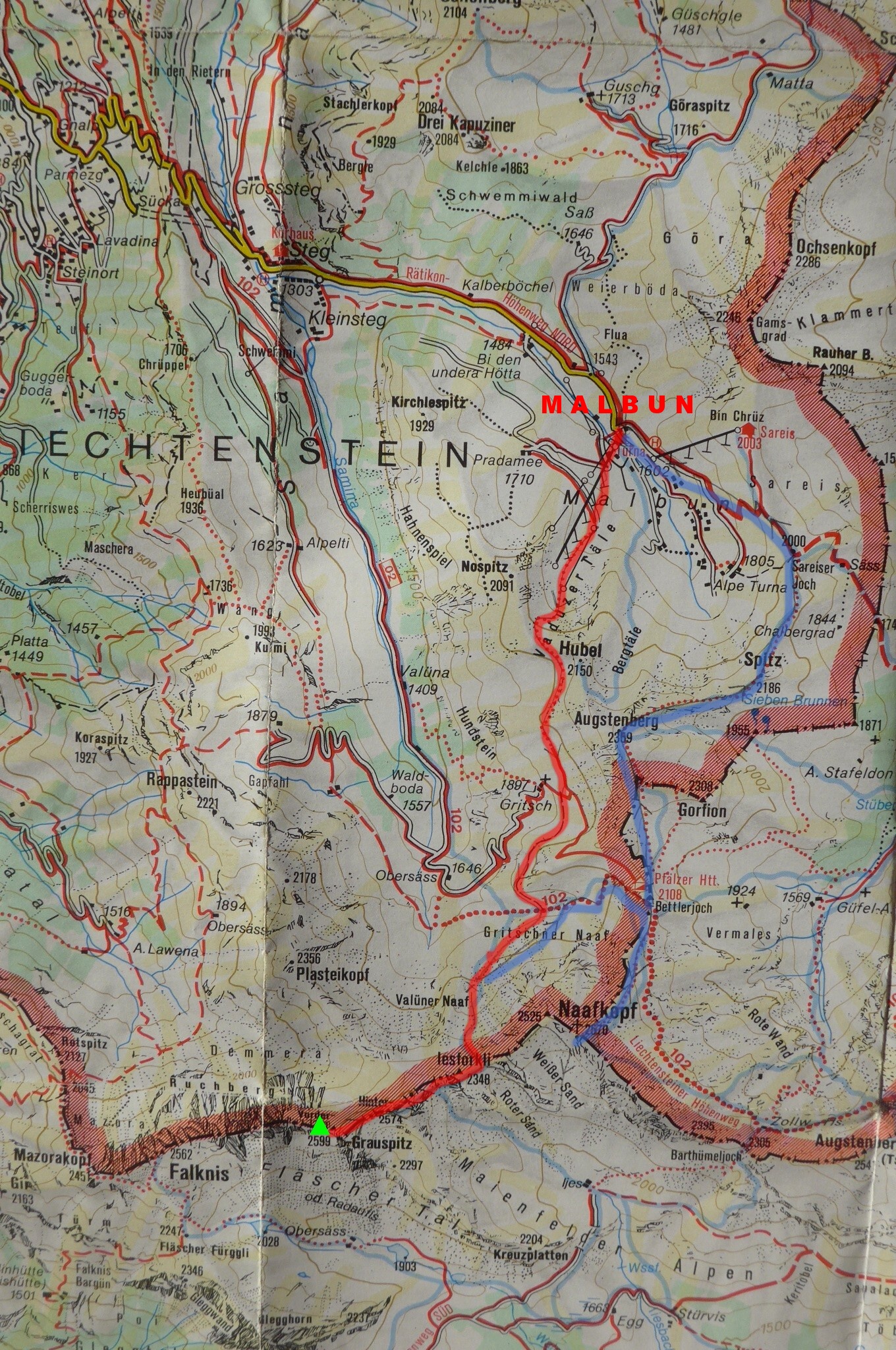 mapa Grauspitz_50k